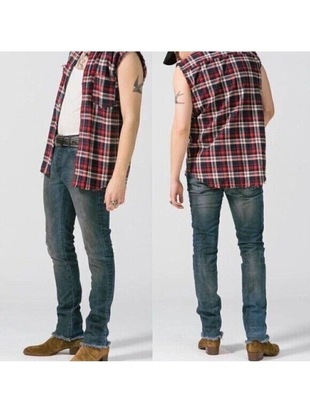 Six week Residency BNWOT  "Desert Oasis" indigo skinny  jeans  button fly
